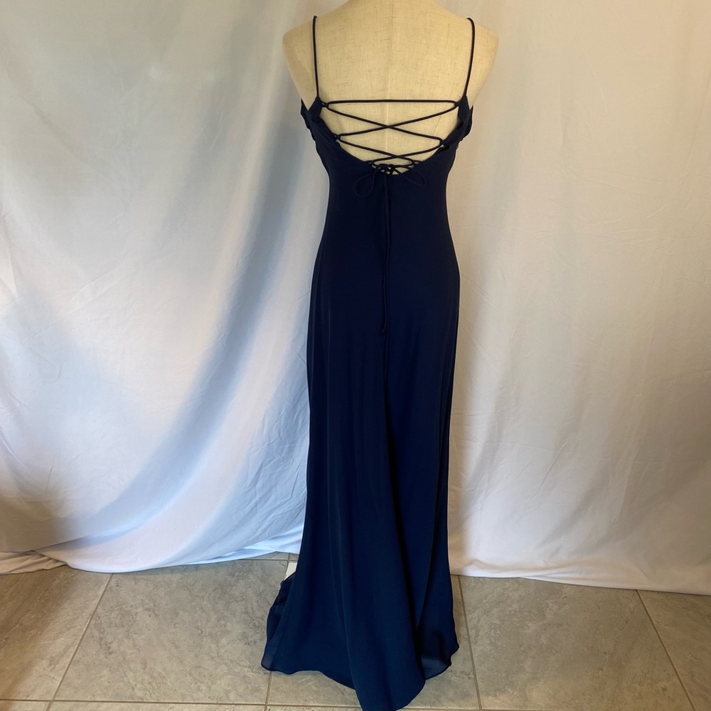 Vintage Blondie Nites by Jaslene Tie Back Chifon Dress - Picture 6 of 8